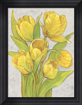 Framed Yellow Tulips II Print