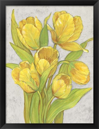 Framed Yellow Tulips II Print