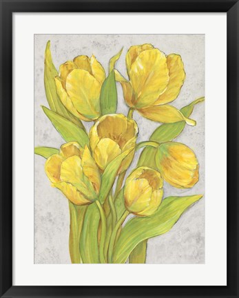 Framed Yellow Tulips II Print