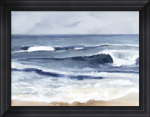 Framed Surf Spray I Print