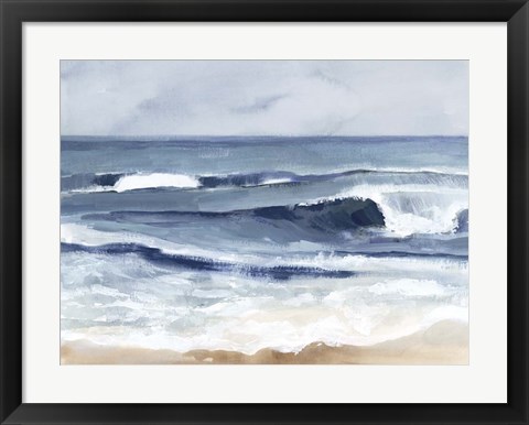Framed Surf Spray I Print