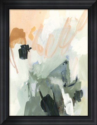 Framed Moss &amp; Peach I Print