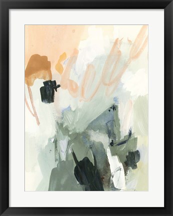 Framed Moss &amp; Peach I Print