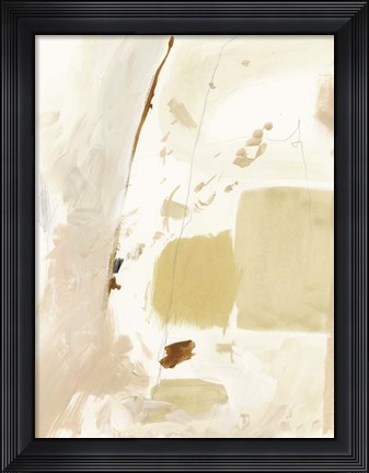 Framed Markings in Beige I Print