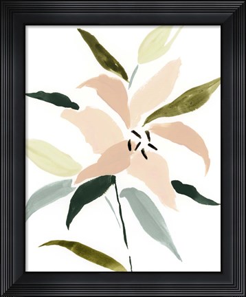 Framed Lily Abstracted I Print