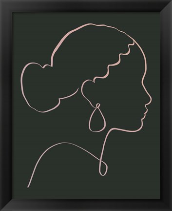 Framed Minimal Cameo I Print