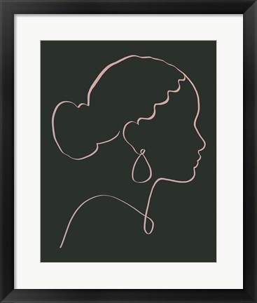 Framed Minimal Cameo I Print