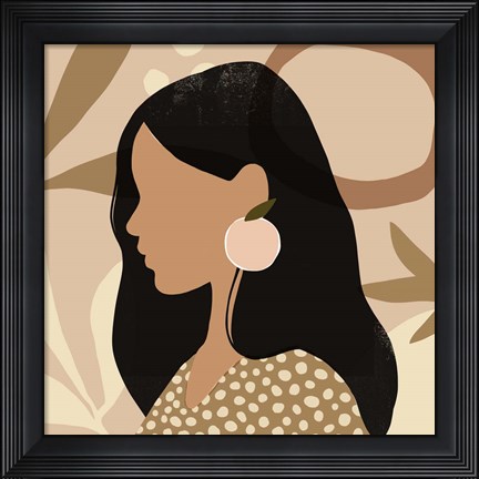 Framed Fruit Earring II Print