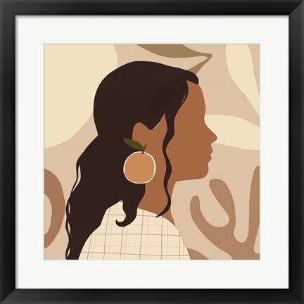 Framed Fruit Earring III Print