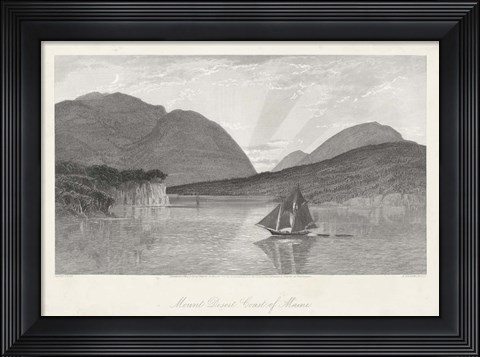 Framed Mount Desert, Coast of Maine Print