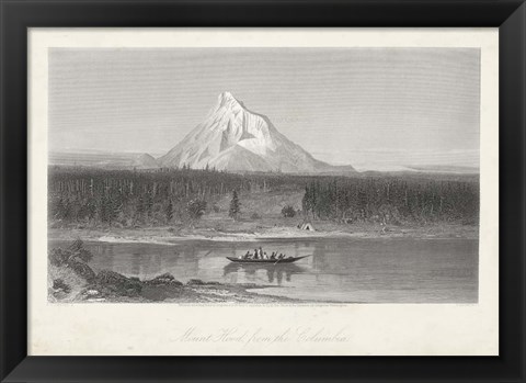 Framed Mount Hood from the Columbia Print