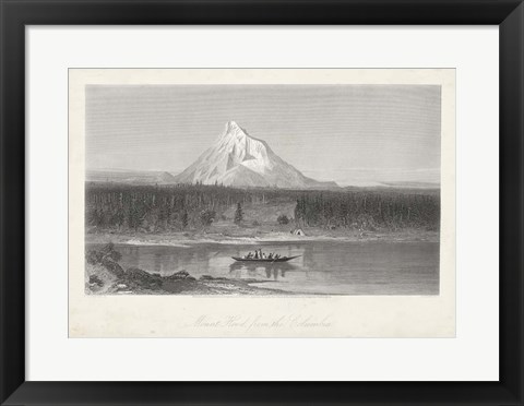 Framed Mount Hood from the Columbia Print