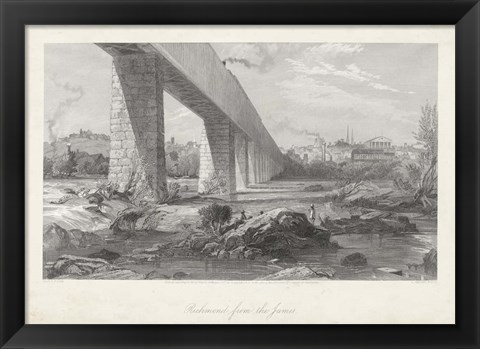 Framed Richmond from the James Print