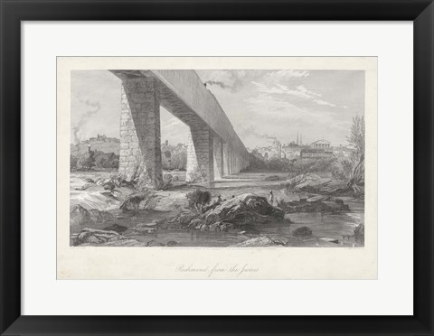 Framed Richmond from the James Print