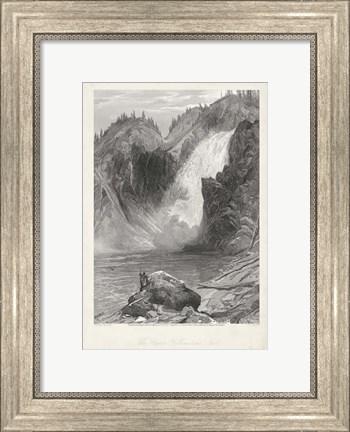 Framed Upper Yellowstone Falls Print