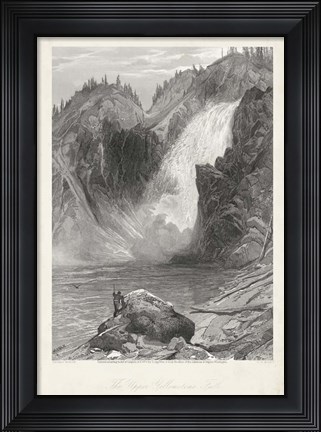 Framed Upper Yellowstone Falls Print