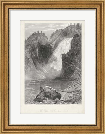 Framed Upper Yellowstone Falls Print