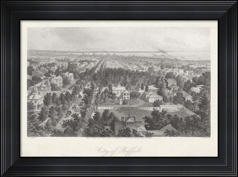 Framed City of Buffalo Print