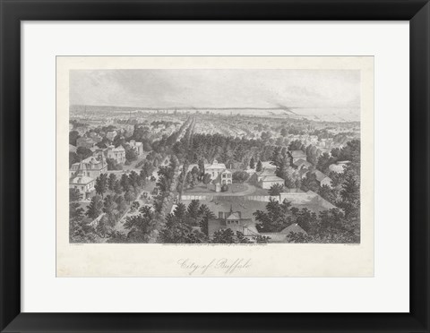 Framed City of Buffalo Print