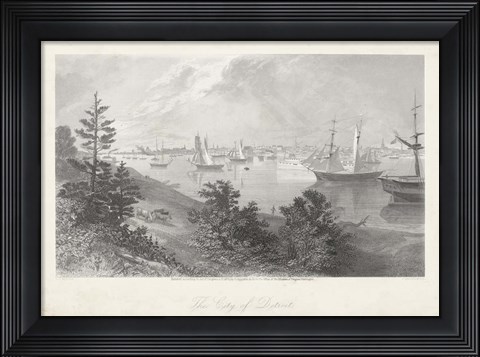 Framed City of Detroit Print