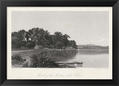 Framed Mouth of the Moodna, on the Hudson Print