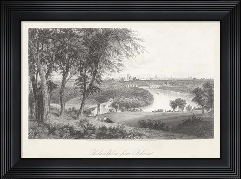 Framed Philadelphia From Belmont Print