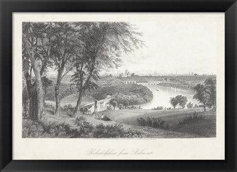 Framed Philadelphia From Belmont Print