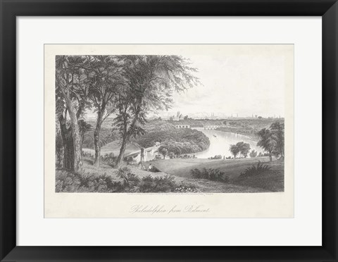 Framed Philadelphia From Belmont Print