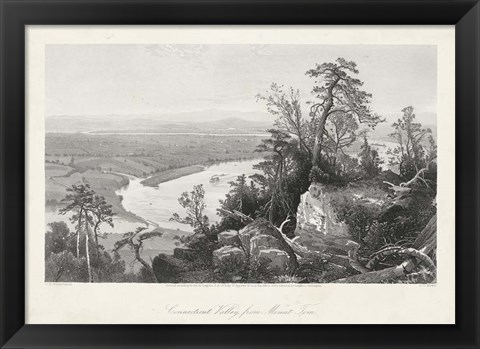 Framed Connecticut Valley from Mount Tom Print