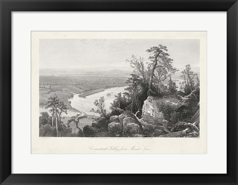 Framed Connecticut Valley from Mount Tom Print