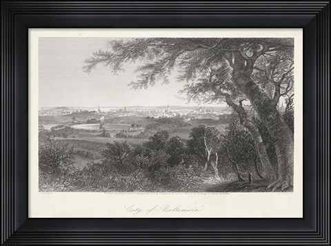 Framed City of Baltimore Print