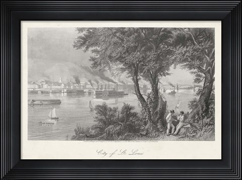 Framed City of St. Louis Print