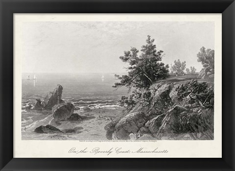 Framed On the Beverly Coast, Massachusetts Print