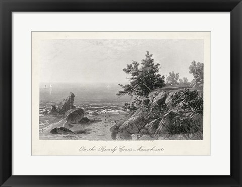 Framed On the Beverly Coast, Massachusetts Print