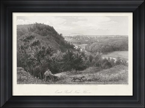 Framed East Rock, New Haven Print