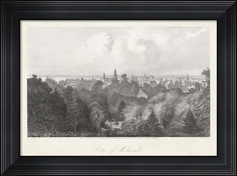 Framed City of Milwaukee Print
