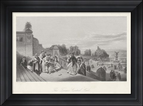 Framed Terrace, Central Park Print
