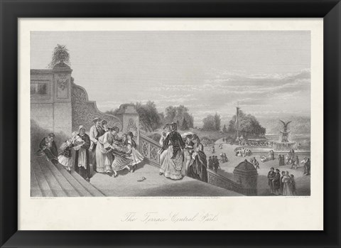 Framed Terrace, Central Park Print