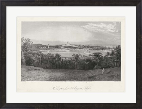 Framed Washington from Arlington Heights Print