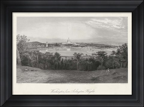 Framed Washington from Arlington Heights Print