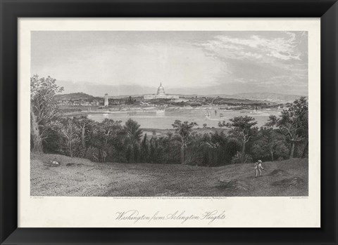 Framed Washington from Arlington Heights Print