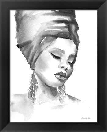 Framed Woman II BW Print