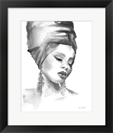 Framed Woman II BW Print