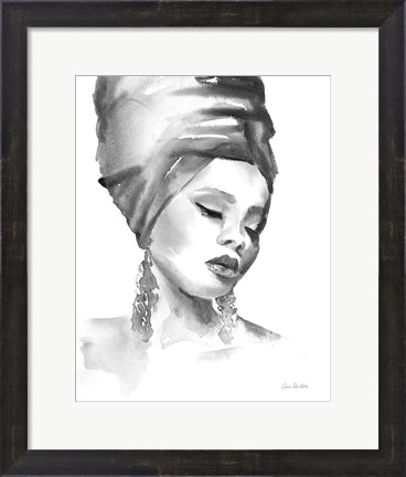 Framed Woman II BW Print