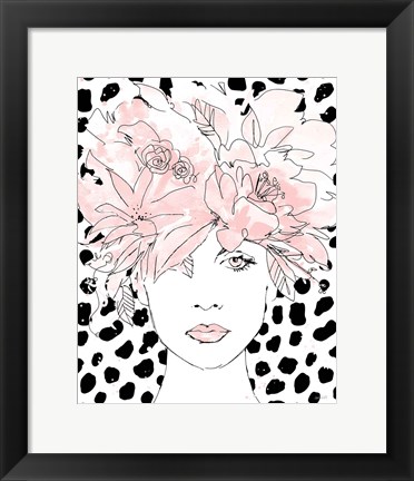 Framed Floral Figures III Blush Print