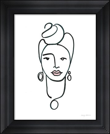 Framed Beauty IV Pink Lips Print
