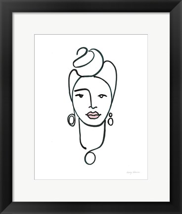 Framed Beauty IV Pink Lips Print