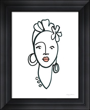 Framed Beauty III Pink Lips Print