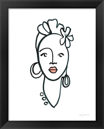 Framed Beauty III Pink Lips Print