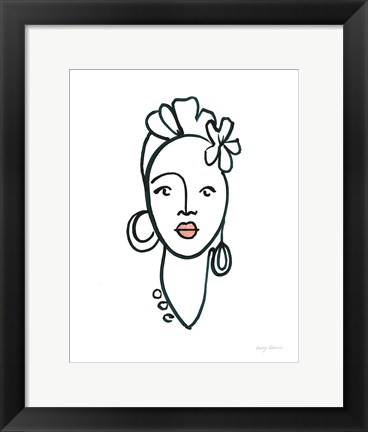 Framed Beauty III Pink Lips Print